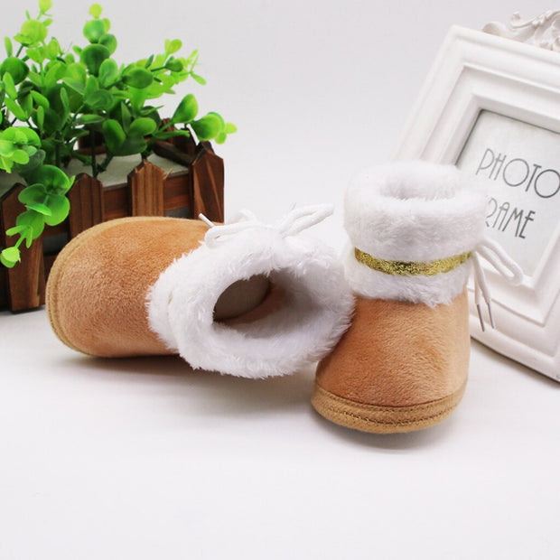 0~15m Infant Newborn Baby Girls Cashmere Plush Winter Boots