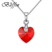 Mini Heart Necklaces For Women Girls Korean Fashion Pendant Original Crystals