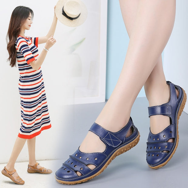 Leather Comfortable Sandals Outdoor Women