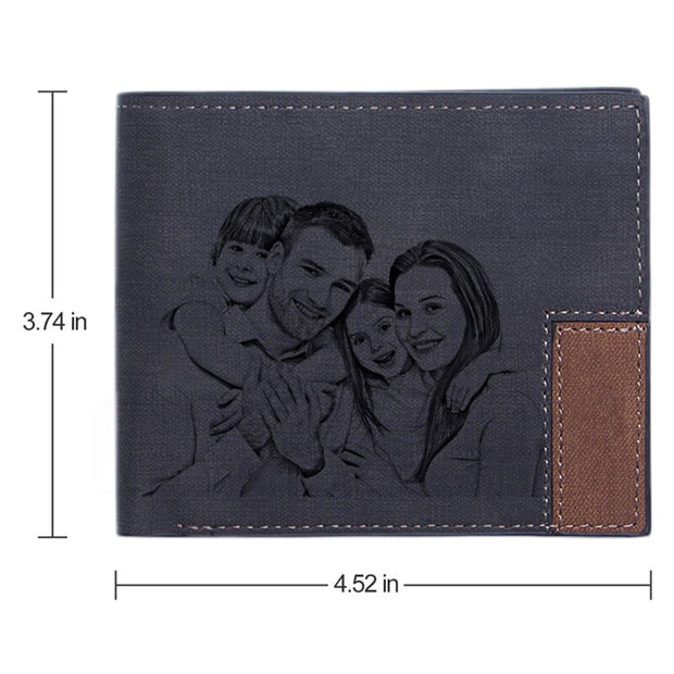 Custom Wallet Picture Wallet Engraved Wallets For Men Bifold Custom