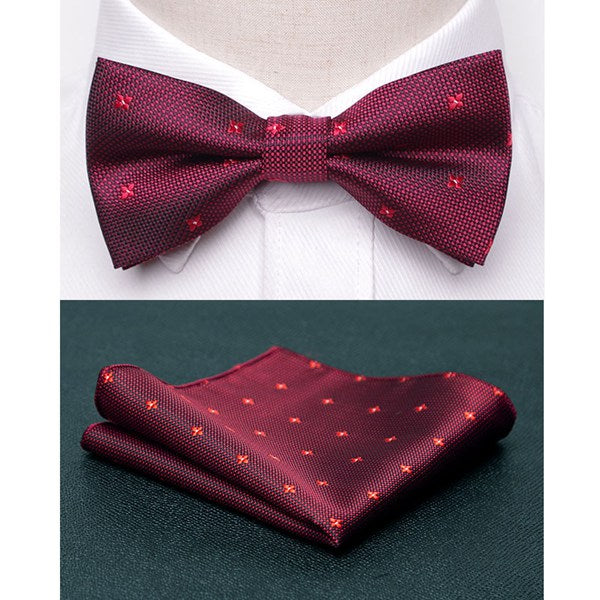 Men Bowtie Cravat Set Fashion Butterfly Party Wedding Ties