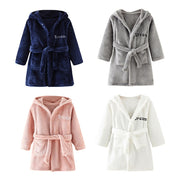 Children Bath Robes Flannel Winter Kids Sleepwear Hooded Robe