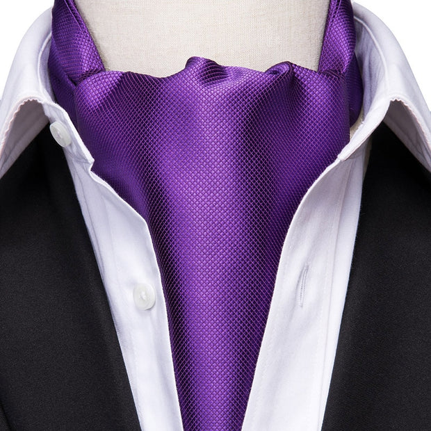 Green Solid 100% Silk Ascot Cravat Tie Ascot Scrunch Self British style