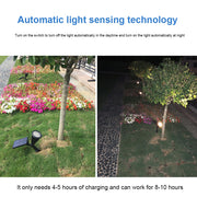 12LED Solar Lamp 12W Outdoor Lawn Garden Courtyard Spotlight Landscape Decoration