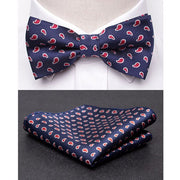 Men Bowtie Cravat Set Fashion Butterfly Party Wedding Ties