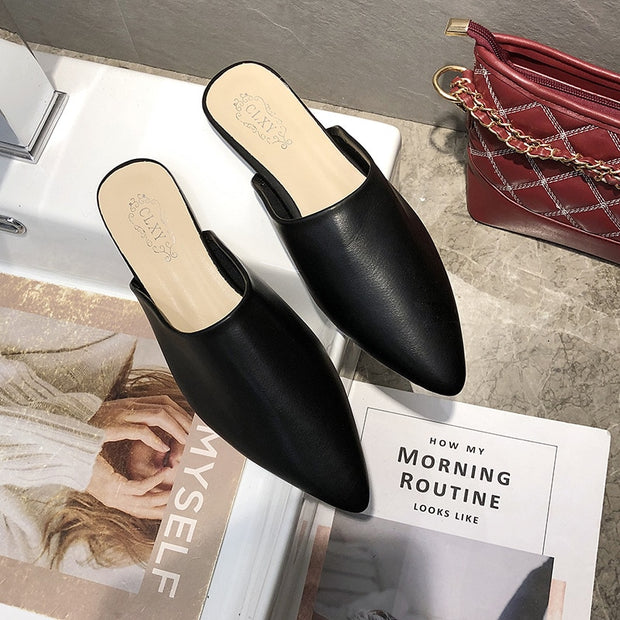 Pointed Toe Flat Slippers spring summer outdoorshoes woman