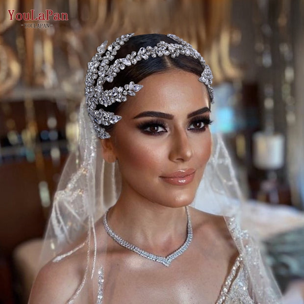 YouLaPan HP425 Wedding Tiara and Crown Rhinestone Headpiece Wedding Hair Accessories 