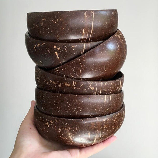 Natural Coconut Bowl Protection Wooden Ware Wood Tableware for  Kitchen