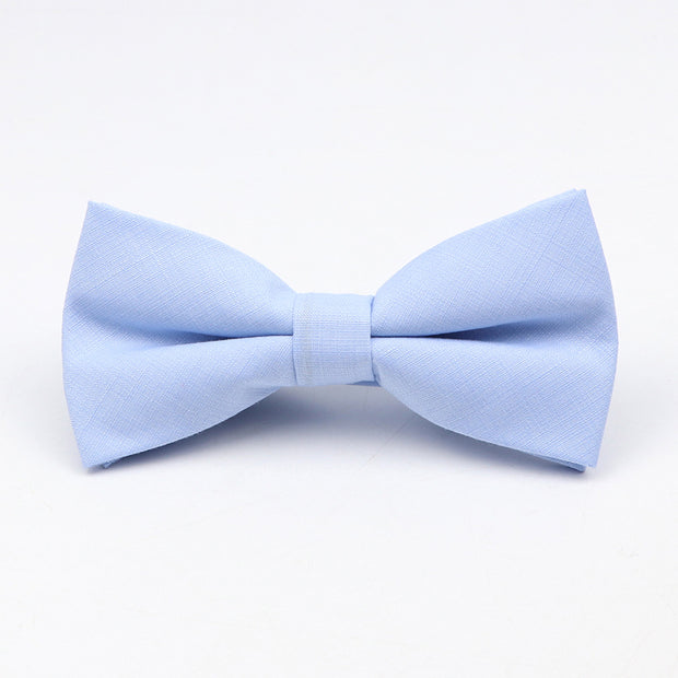 Soft Polyester Solid 15 Colors Father-son Bowtie Set