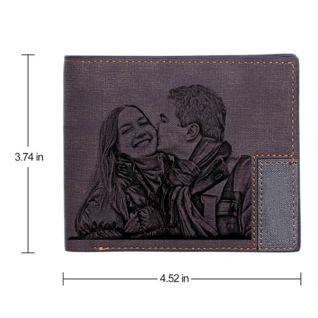 Personality  Picture Wallet Casual Short Customized Rfid Bifold PU Leather