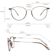 KANSEPT Acetate Glasses Frame Women Fashion Round Prescription Eyeglasses