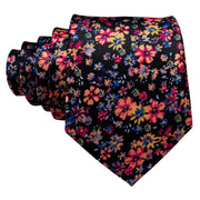 Tie Set Silk Jacquard Floral Necktie Wedding Business Handkerchief Cufflinks Tie