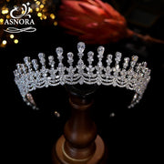 Crown ASNORA New Bridal Wedding Tiaras And Crowns Lengthen Headdress Women
