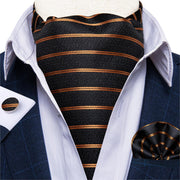 Luxury Men&#39;s Vintage Paisley Floral Formal Cravat Ascot Tie Self British Style