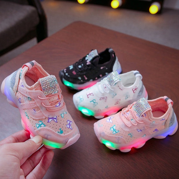 Crystal Led Luminous Sport Run Sneakers Shoes