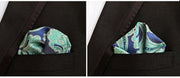 EASY.H Luxury 25*25CM  Vintage Floral Paisley Silk Hanky Pocket Square