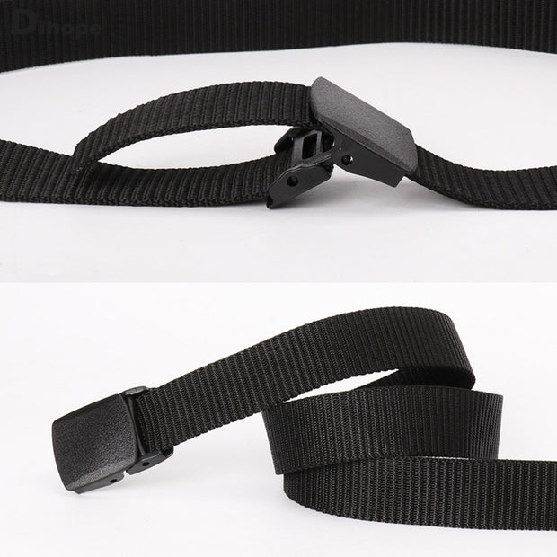 Dihope Military Green Men Belt Plastic Buckle Strap Waist Canvas Belts