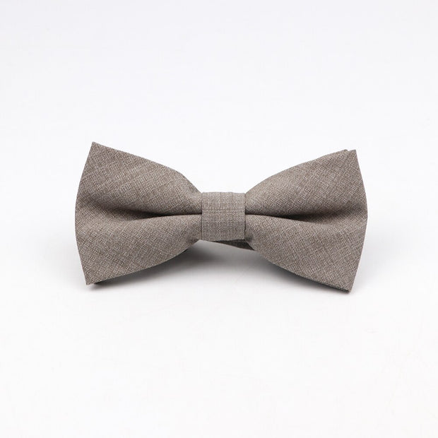 Soft Polyester Solid 15 Colors Father-son Bowtie Set
