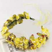 Rustic Bridesmaid Hair Flower Headbands Wedding Hair Accessories Bridal