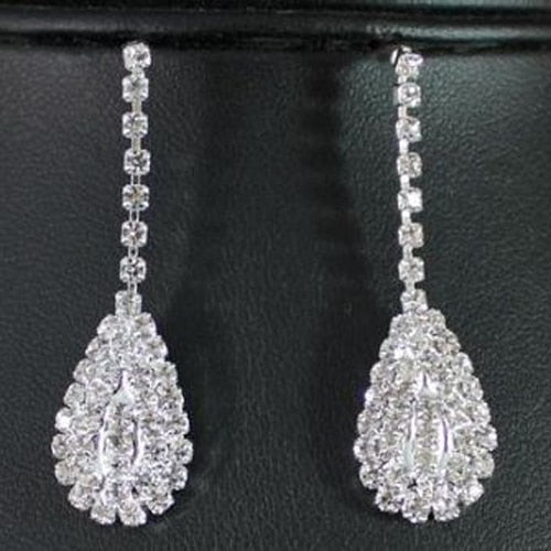 Fashion Simple rhinestone necklace earrings set Bridal Wedding Party
