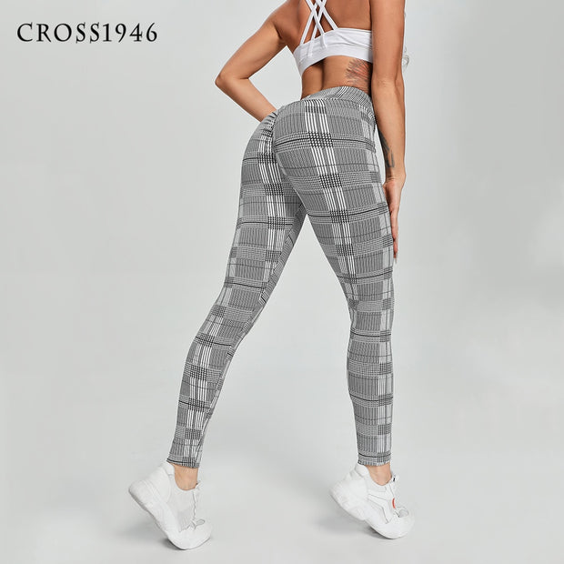 Fitness Leopard Leggings For Women Workout Yoga Pants Scrunch Butt