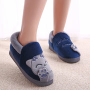 Cartoon Cat Slippers Non-slip House Shoes Couple Lovers Indoor Bedroom Footwear