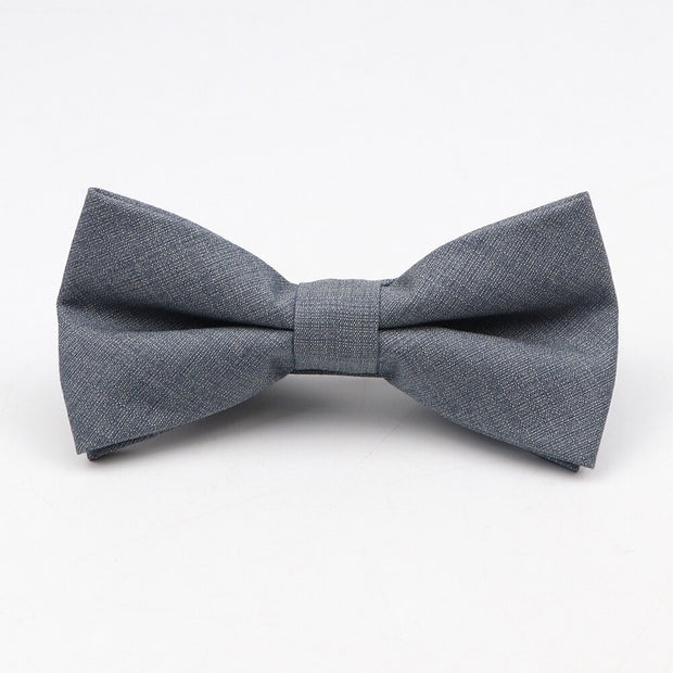 Soft Polyester Solid 15 Colors Father-son Bowtie Set