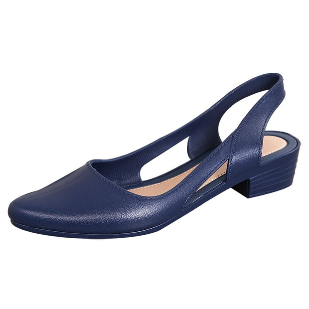 Cut-out closed toe jelly sandals women