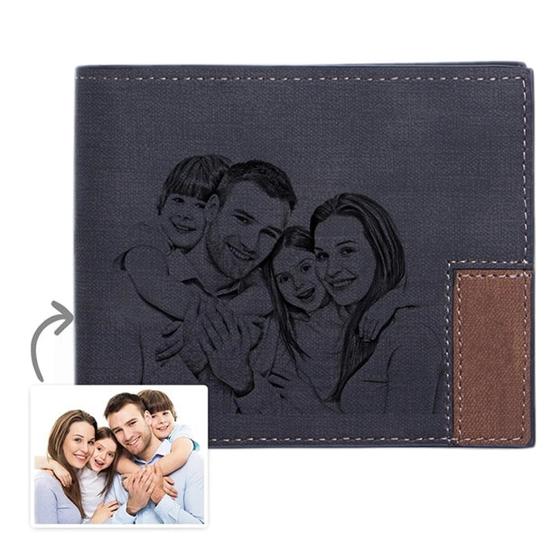 Custom Wallet Picture Wallet Engraved Wallets For Men Bifold Custom