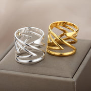 Stainless Steel Ring Rings For Women Vintage Punk Hip Hop Geometry Style Ring