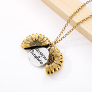 You Are My Sunshine Necklaces For Women Men Lover Gold Color Sunflower Necklace