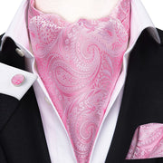 Green Solid 100% Silk Ascot Cravat Tie Ascot Scrunch Self British style