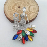 Handmade Star Order Eastern Pin Sorority Greek Masonic Easter Star OES Brooch