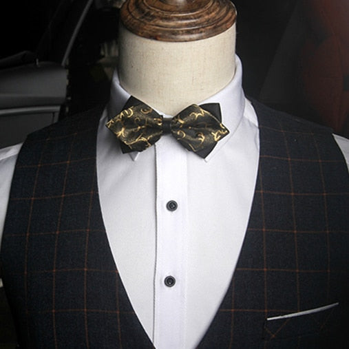 mens bow arrow red pointed black and gold fashion