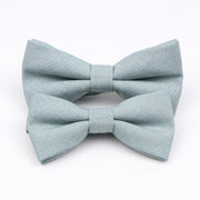 Soft Polyester Solid 15 Colors Father-son Bowtie Set