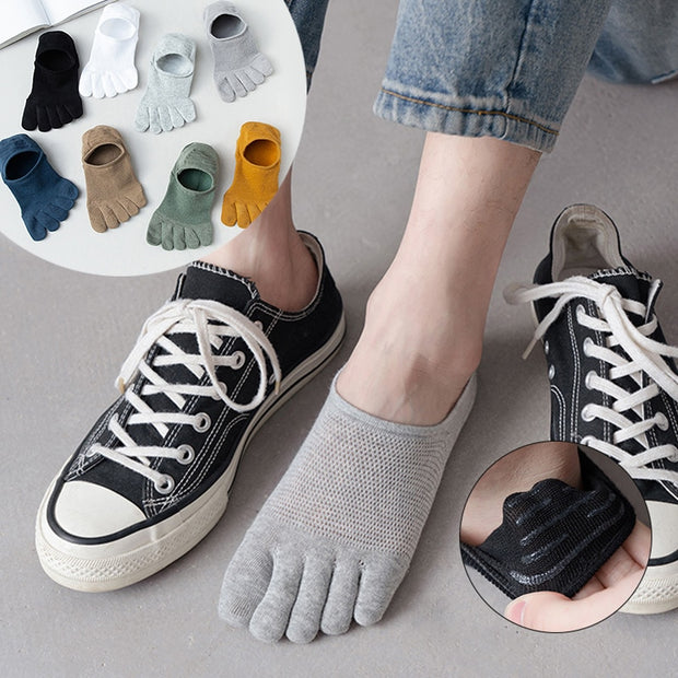Man Women Slipper Toe Socks Mesh Hollow No Show Socks