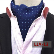 Men Vintage Cashew Floral Wedding Formal Cravat Ascot Scrunch