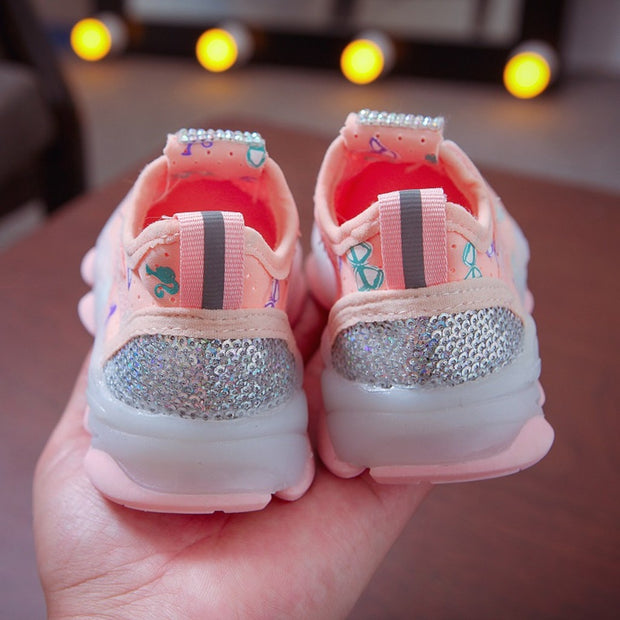 Crystal Led Luminous Sport Run Sneakers Shoes