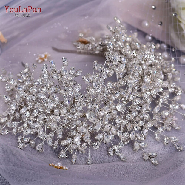 TOPQUEEN HP385 Wedding Tiaras And Crowns Princess Crown Baroque Crystal