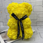 Big Teddy Rose Bear With Box Luxurious Bear Of Roses Bear Flowers Artificial
