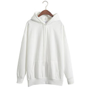 New Casual Ladies Spring Autumn Hoodies Tops Solid Color Women