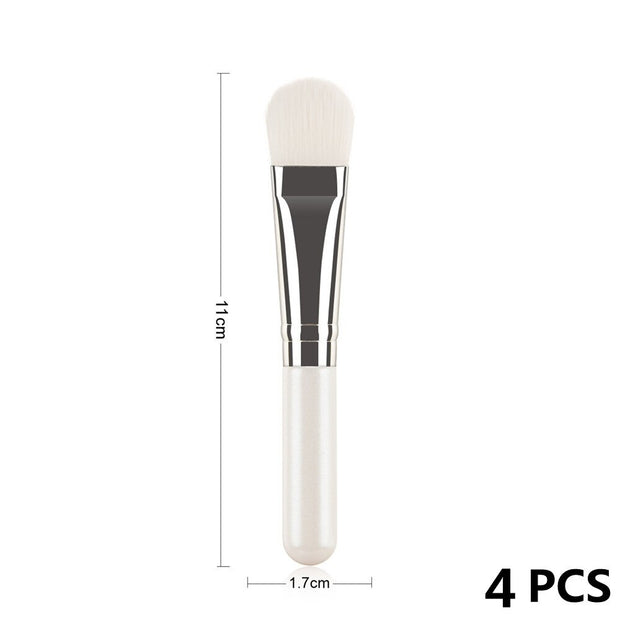 4PCS Face Mask Brush Soft Hairy Woonden For Woman Facial Cleansing Beauty