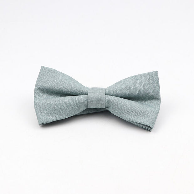 Soft Polyester Solid 15 Colors Father-son Bowtie Set