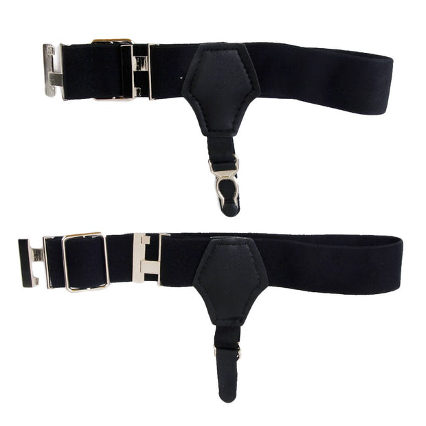 1 Pair Mens Sock Suspenders Garter Hold Up Braces Elastic Clip Grip Adjustable