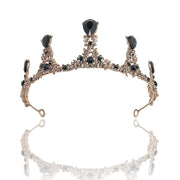 Vintage Baroque Black Color Queen Tiaras Crown Diadem Crystal