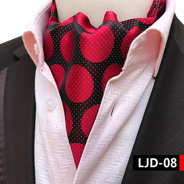 Male British Fashion Paisley Floral Men Long Cravat Ascot Ties Gentlemen