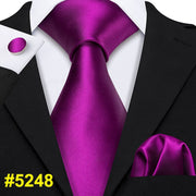 Barry.Wang Designer Purple Paisley Men Ties 8.5cm Wide 100% Silk Tie