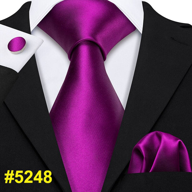 Barry.Wang Designer Purple Paisley Men Ties 8.5cm Wide 100% Silk Tie
