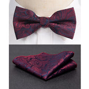 Men Bowtie Cravat Set Fashion Butterfly Party Wedding Ties