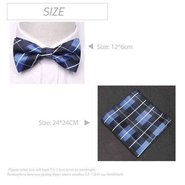 Men Bowtie Cravat Set Fashion Butterfly Party Wedding Ties